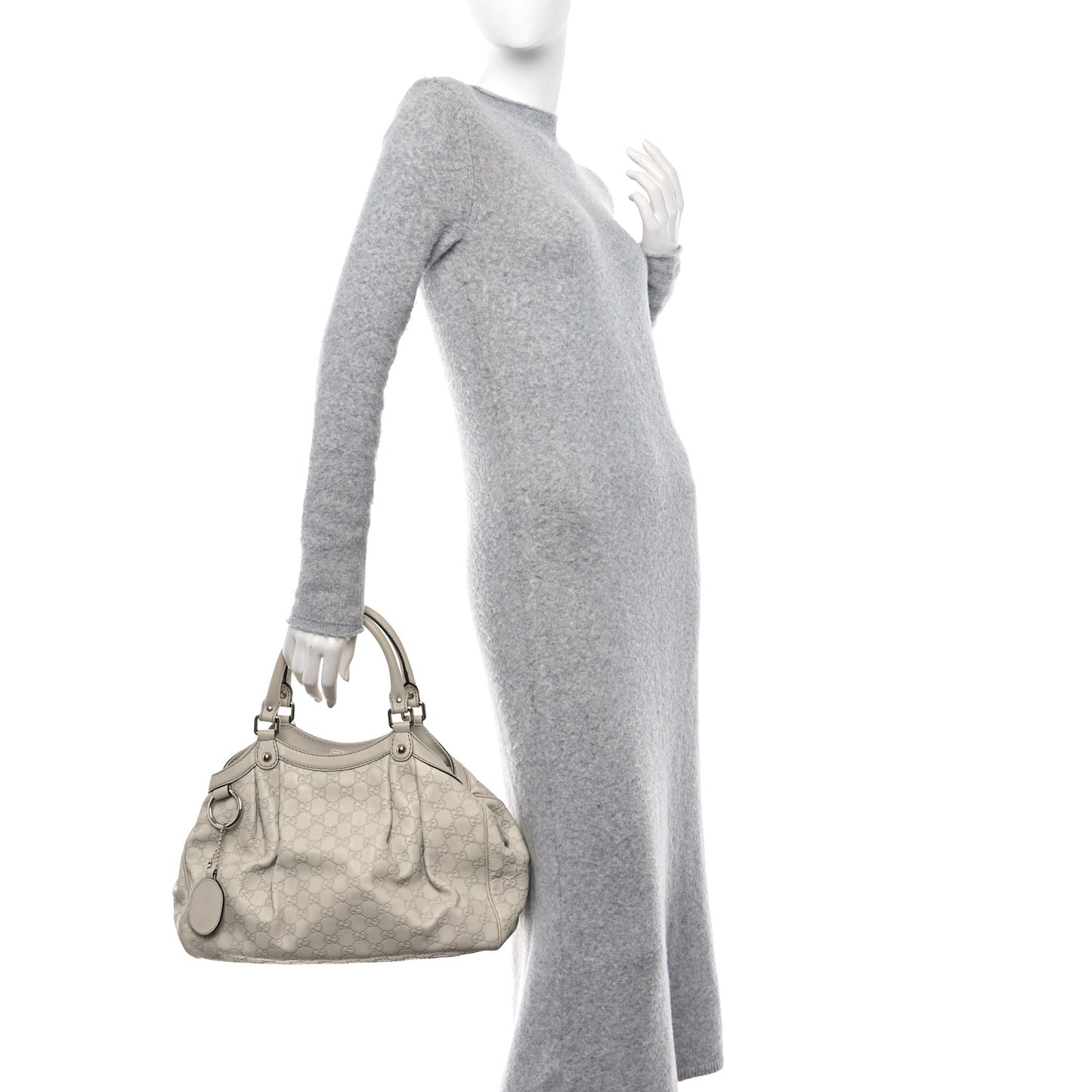 Guccissima Medium Sukey Tote Mystic White