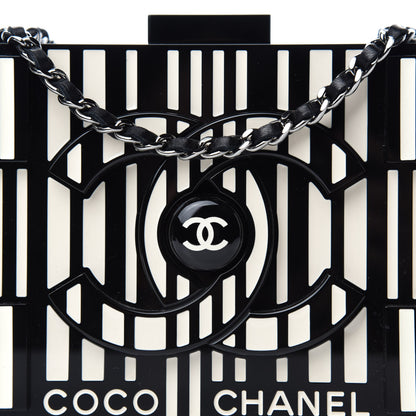 Chanel Plexiglass Barcode Boy Brick Lego Clutch Black 10 of 10