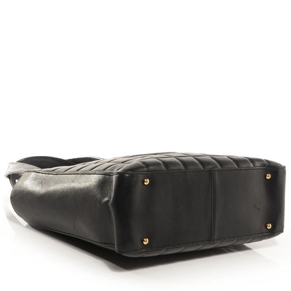 Chanel Lambskin Quilted Chocolate Bar Tote Black 4 of 7