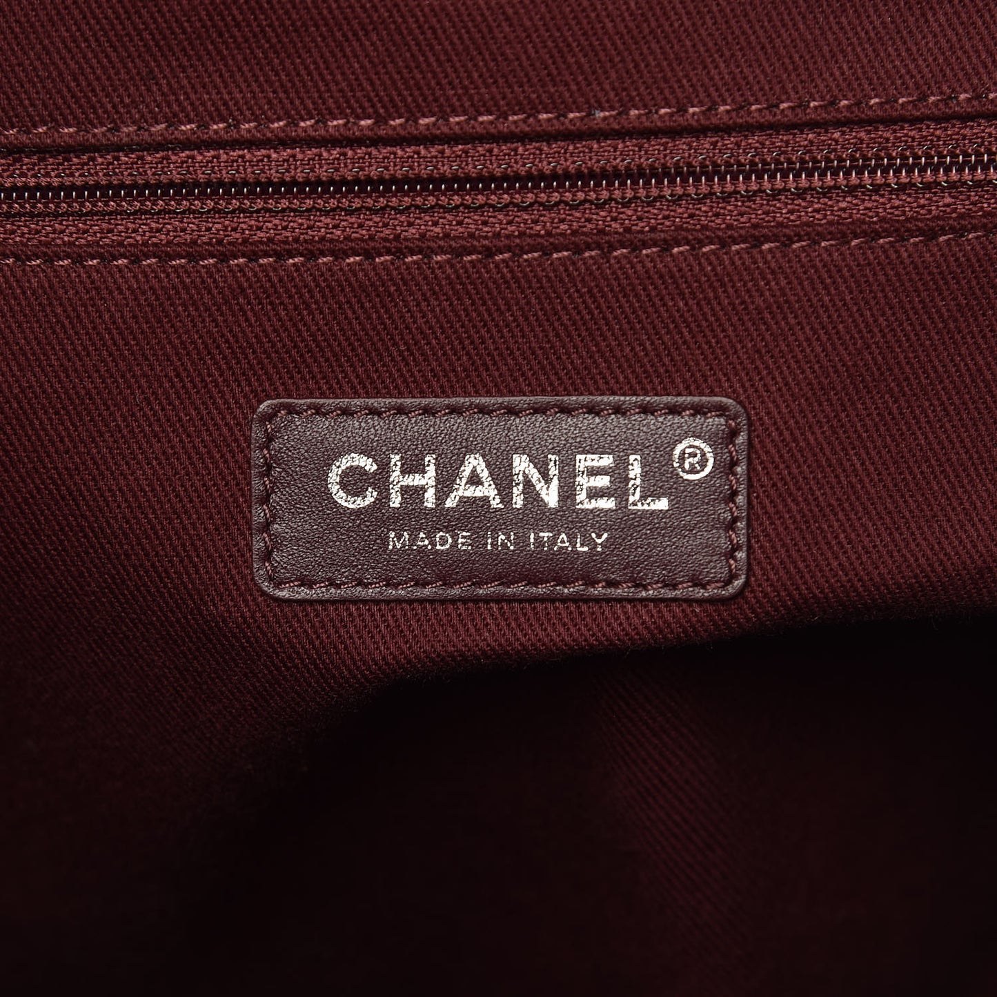 Striped Canvas Large Deauville Tote Beige