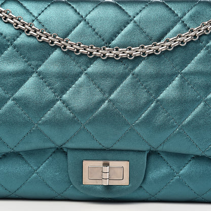 Chanel Metallic Calfskin Quilted 2.55 Reissue 227 Flap Turquoise 17 of 17