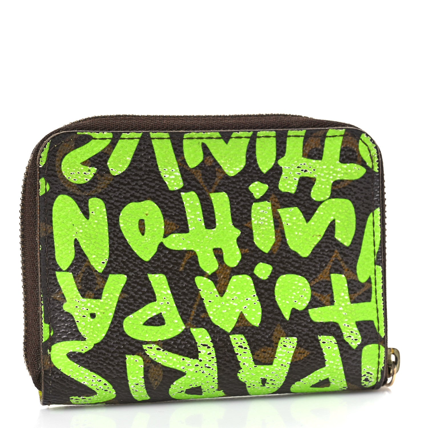 Louis Vuitton Monogram Graffiti Zippy Coin Purse Wallet Green 3 of 10