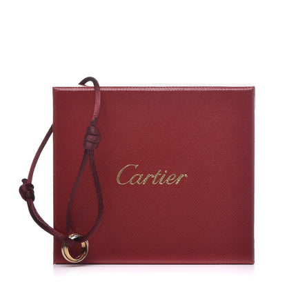 Cartier 18K Pink Yellow White Gold Trinity Adjustable Cord Bracelet Burgundy 7 of 7