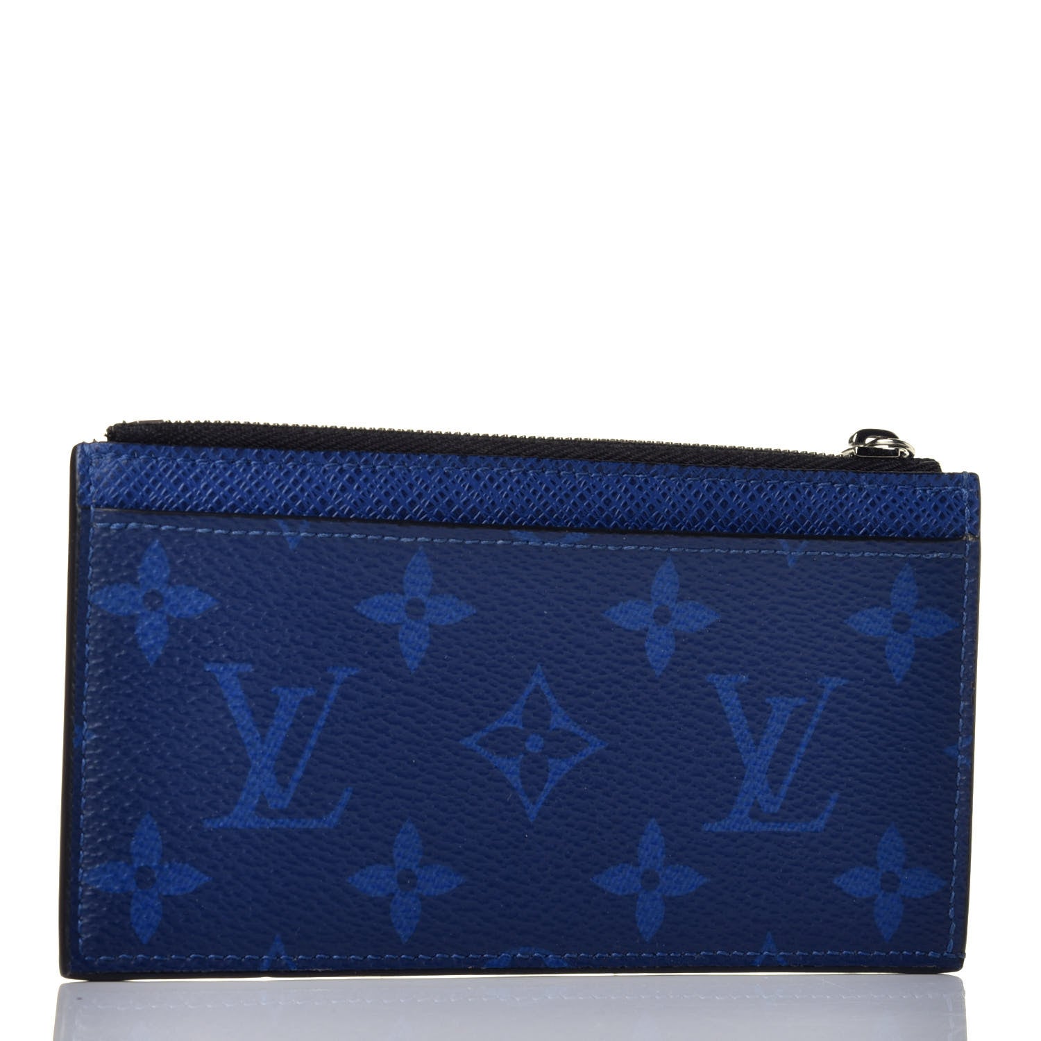 Louis Vuitton Monogram Taiga Coin Card Holder Cobalt 3 of 9