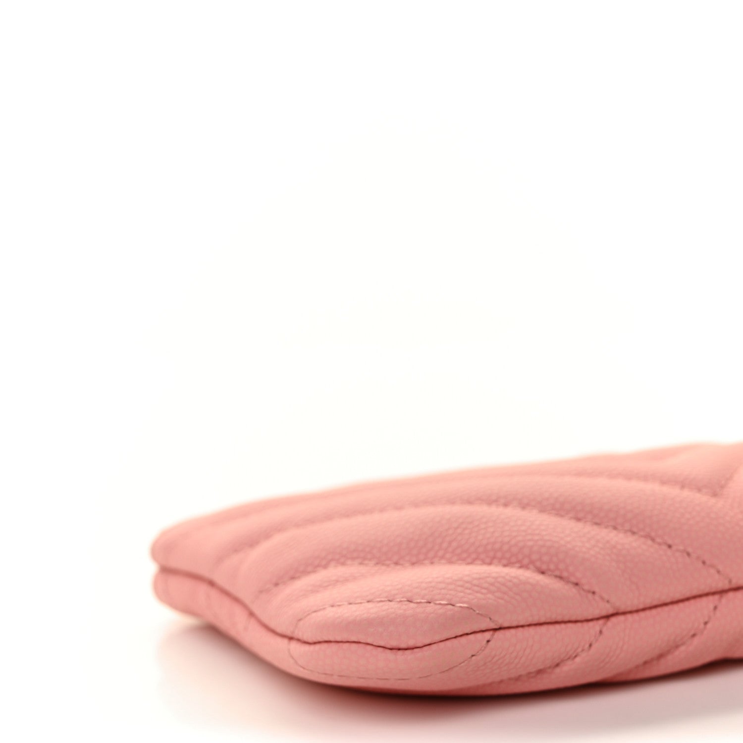Chanel Flat Caviar Chevron Quilted Small Cosmetic Case Pink 8 of 10