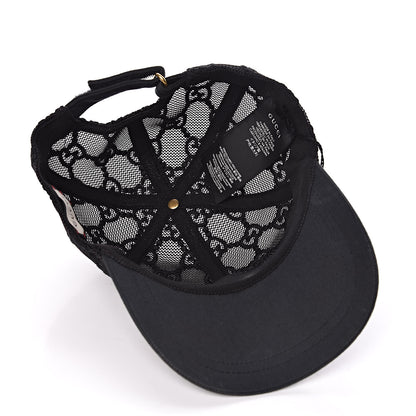 Gucci GG Net Embroidered Baseball Hat M Black 5 of 8