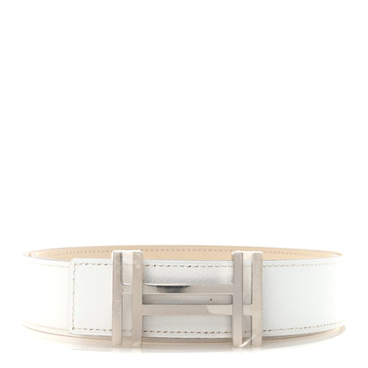 Hermes Swift Epsom 32mm Au Carre H Belt 90 36 Craie White 1 of 7