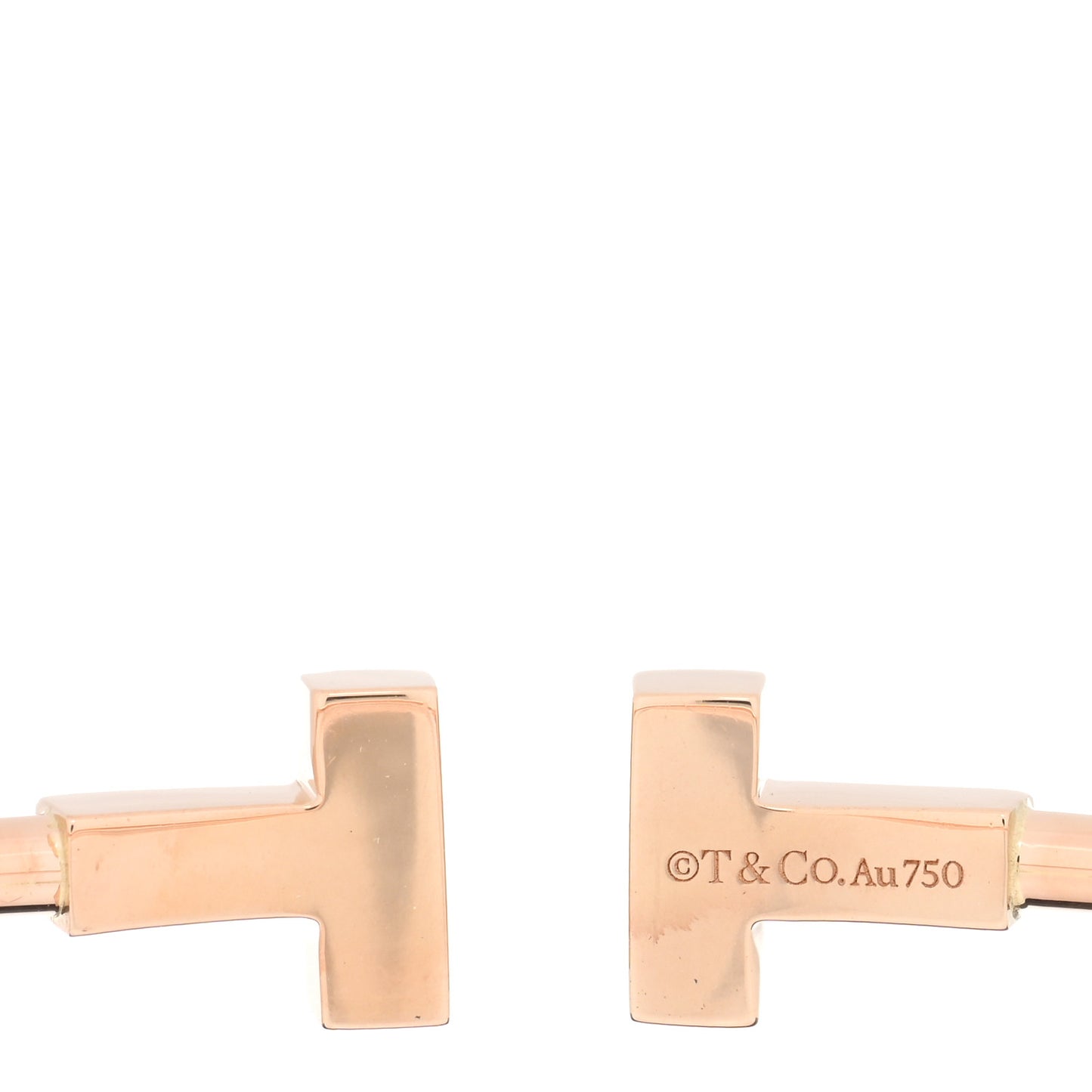 18K Rose Gold Narrow T Wire Bracelet
