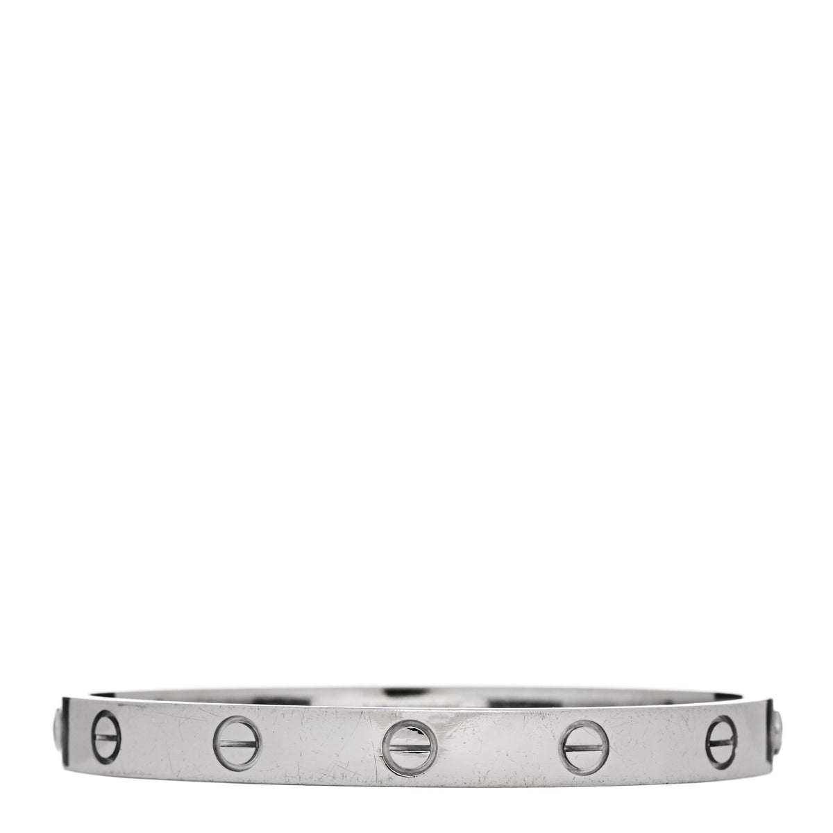 18K White Gold LOVE Bracelet 17