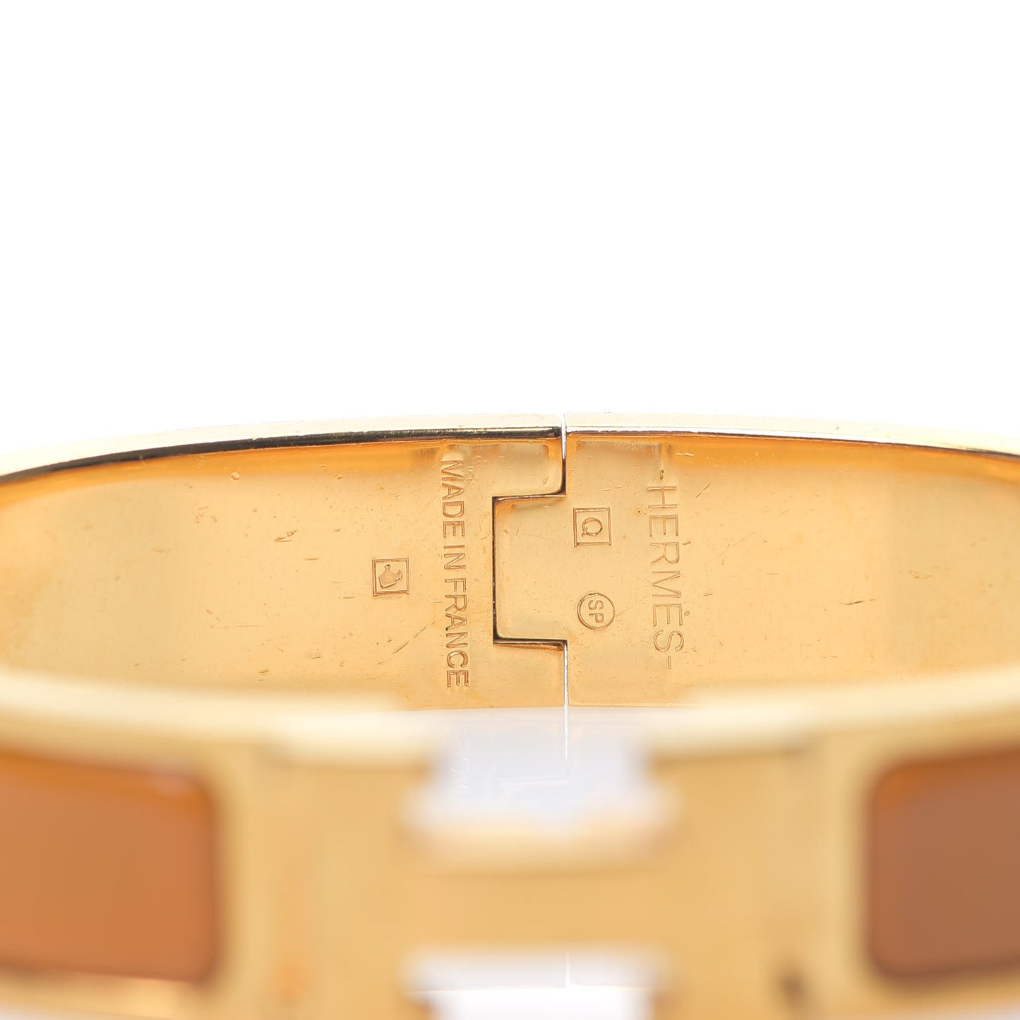 Enamel Narrow Clic Clac H Bracelet PM Jaune Madras