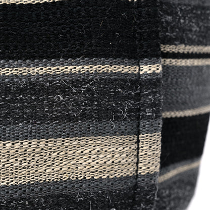 Chanel Striped Canvas Medium Deauville Tote Black 16 of 16