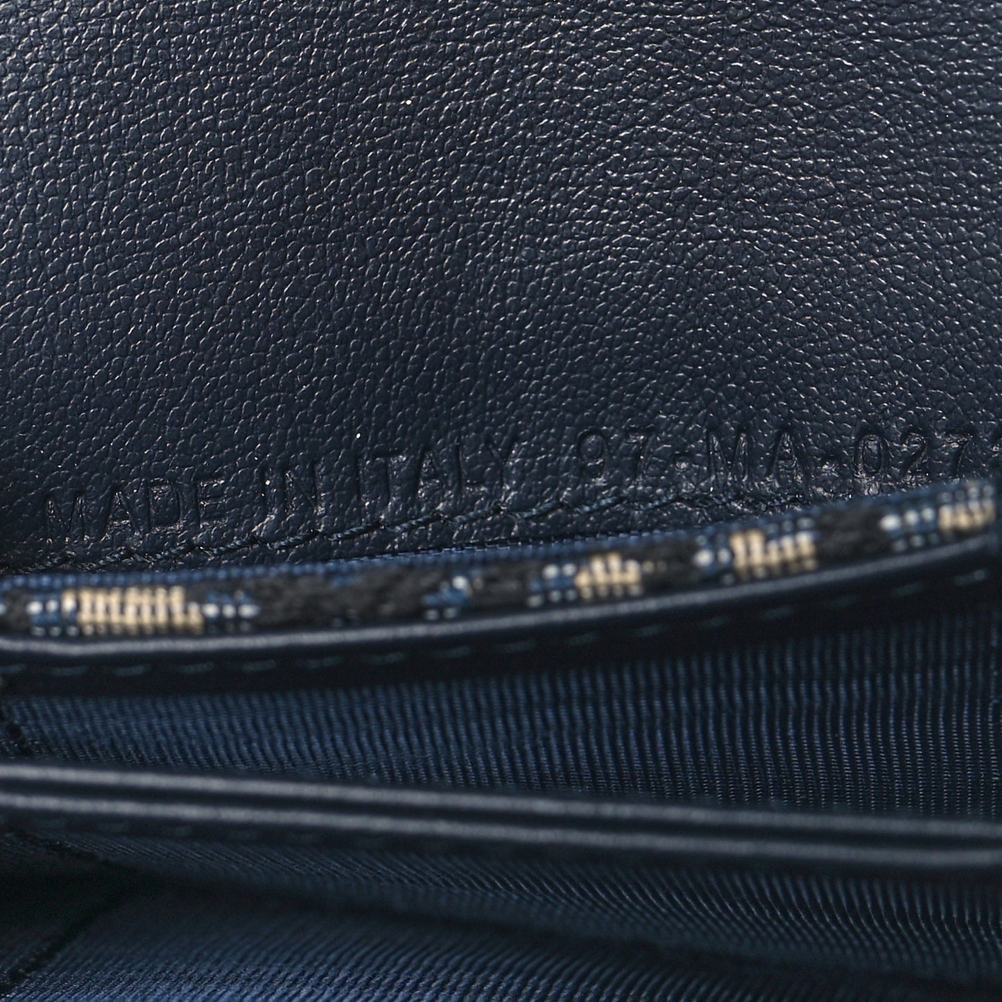 Oblique Saddle 5-Gusset Card Holder Blue
