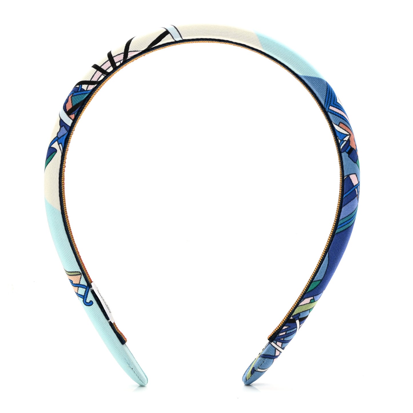 Silk Twill La Folle Parade Elsa Headband Bleu Jean