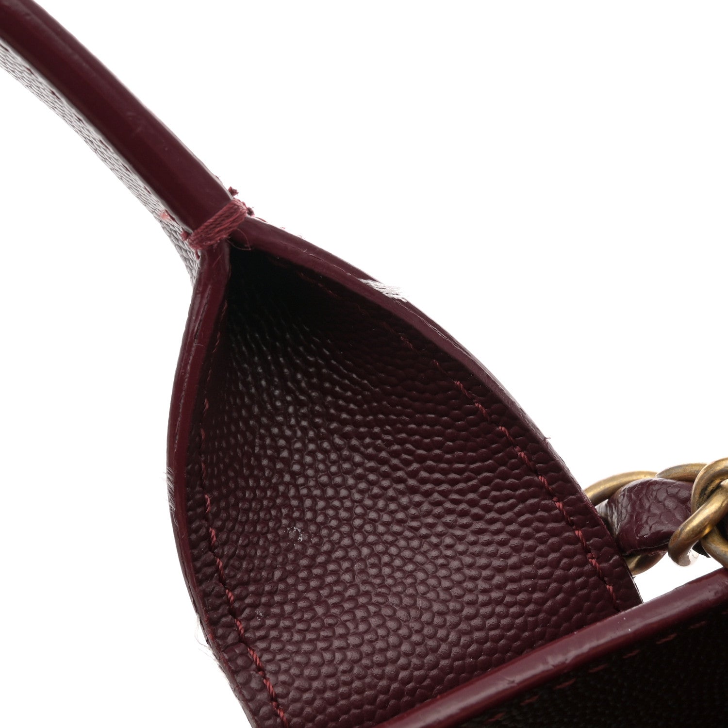 Chanel Caviar Small Studded Deauville Tote Burgundy 16 of 16