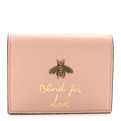 Gucci Cellarius Calfskin Blind for Love Animalier Card Case Perfect Pink 1 of 9