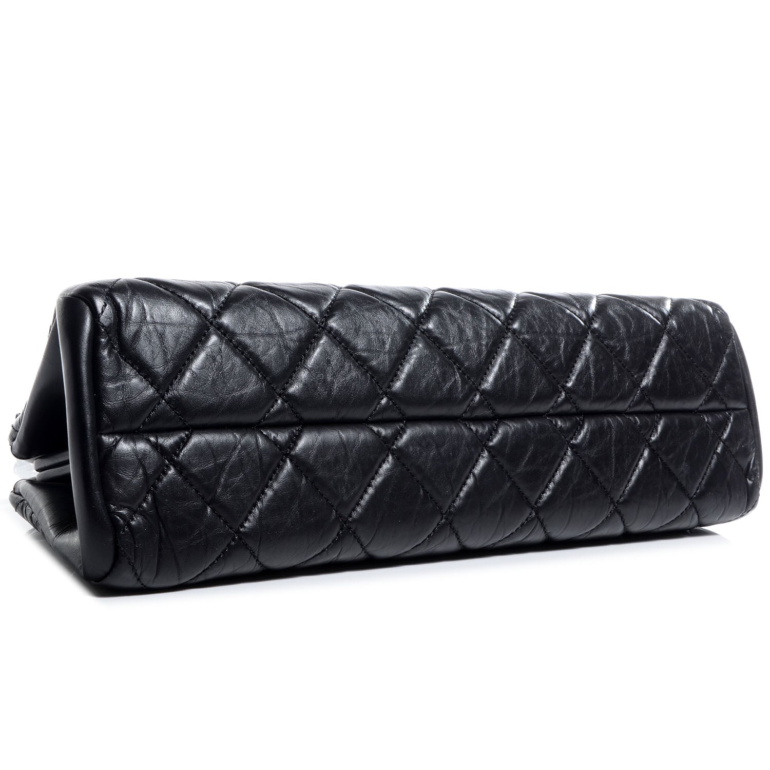 Chanel Aged Calfskin Medium Just Mademoiselle Bowling Bag Black 4 of 8