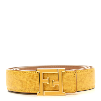 Fendi Vitello Elite FF Buckle Belt 90 36 Yellow 1 of 6