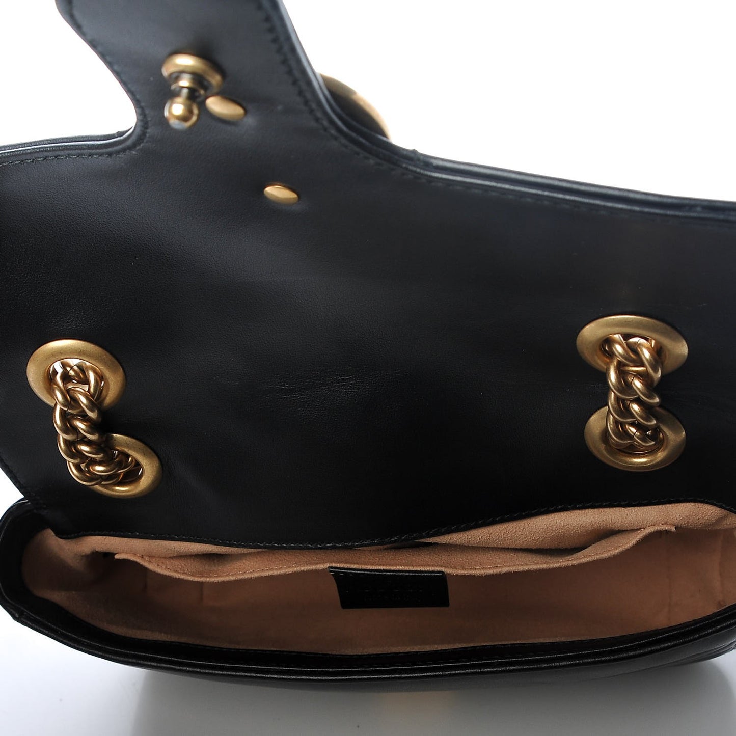 Calfskin Matelasse Mini GG Marmont Shoulder Bag Black
