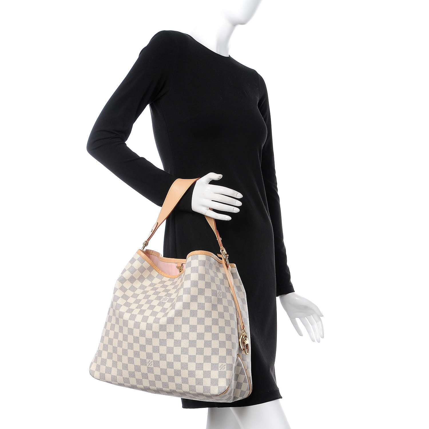 Louis Vuitton Damier Azur Delightful MM Rose Ballerine 2 of 9