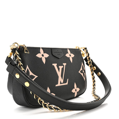 Louis Vuitton Empreinte Monogram Giant Multi Pochette Accessories Black Beige 3 of 10