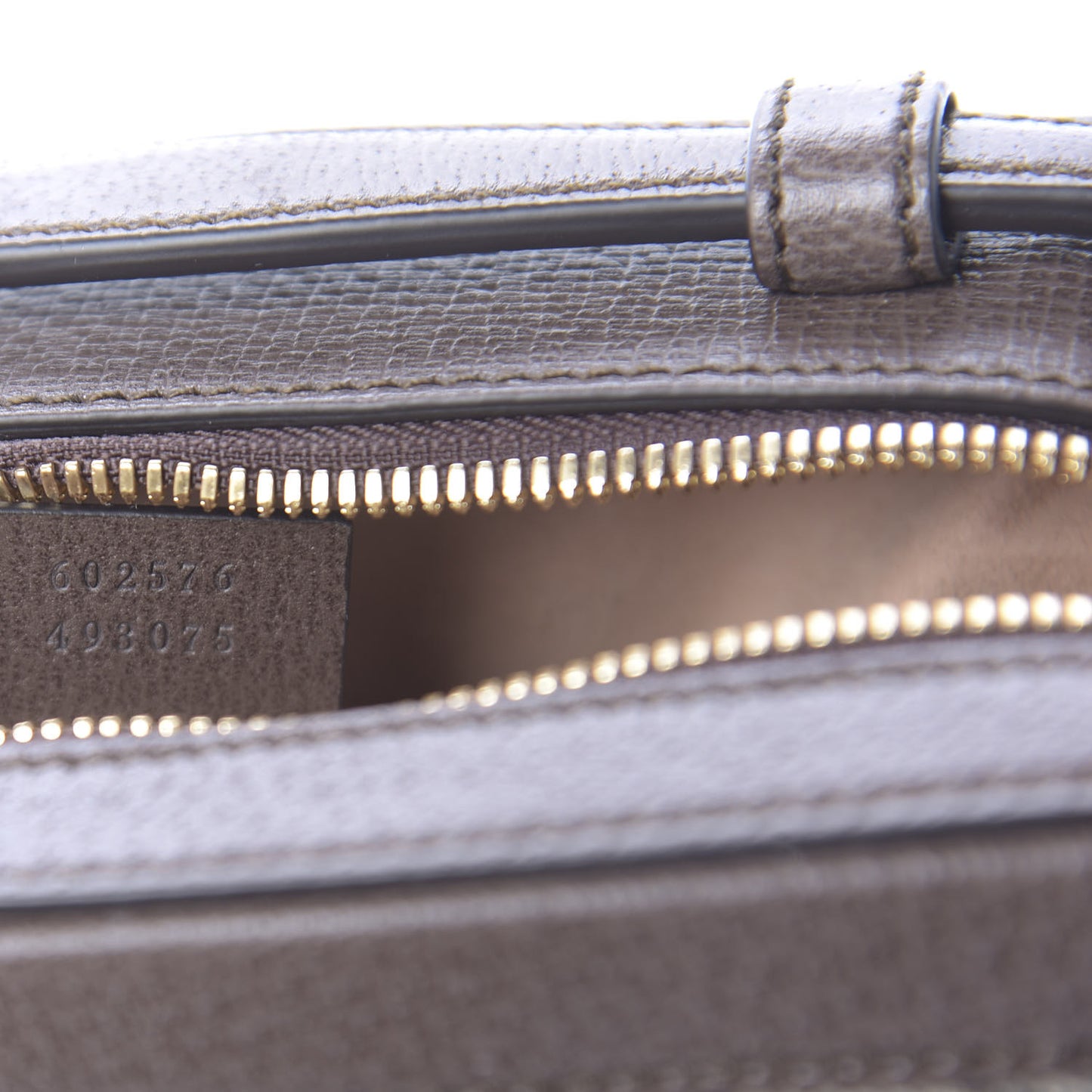 GG Supreme Monogram Mini Ophidia Top Handle Shoulder Bag Brown