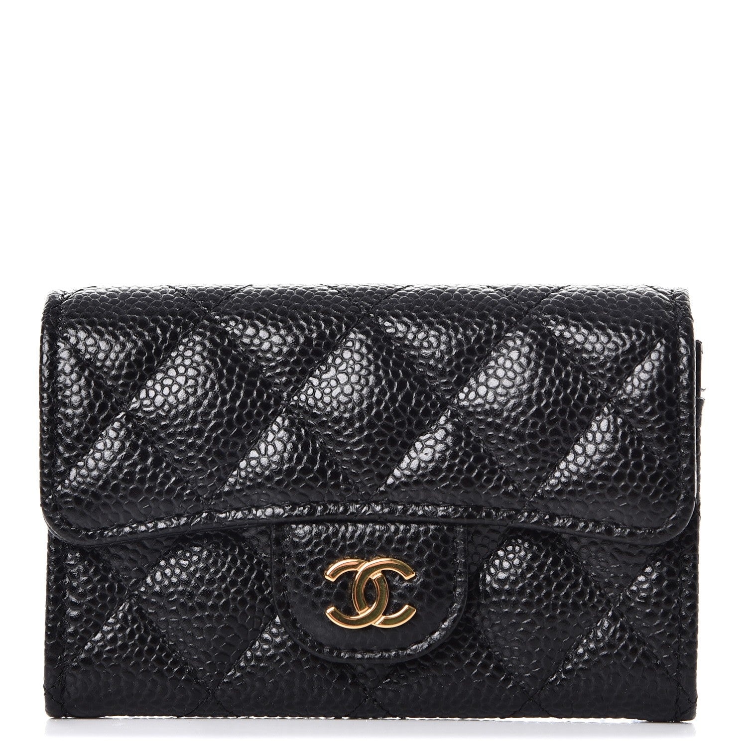 Chanel Caviar Quilted Flap Card Holder Black 1 of 9