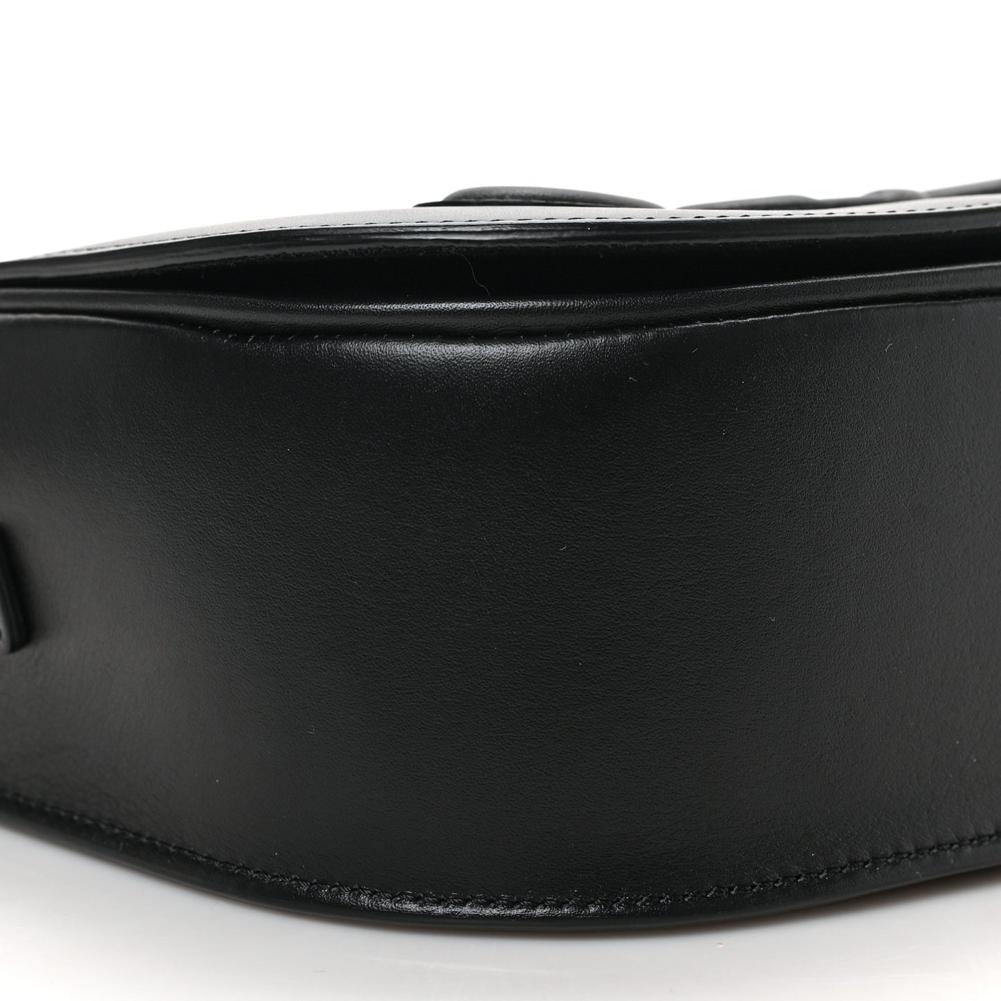 Smooth Calfskin Cuir Triomphe Folco Crossbody Bag Black
