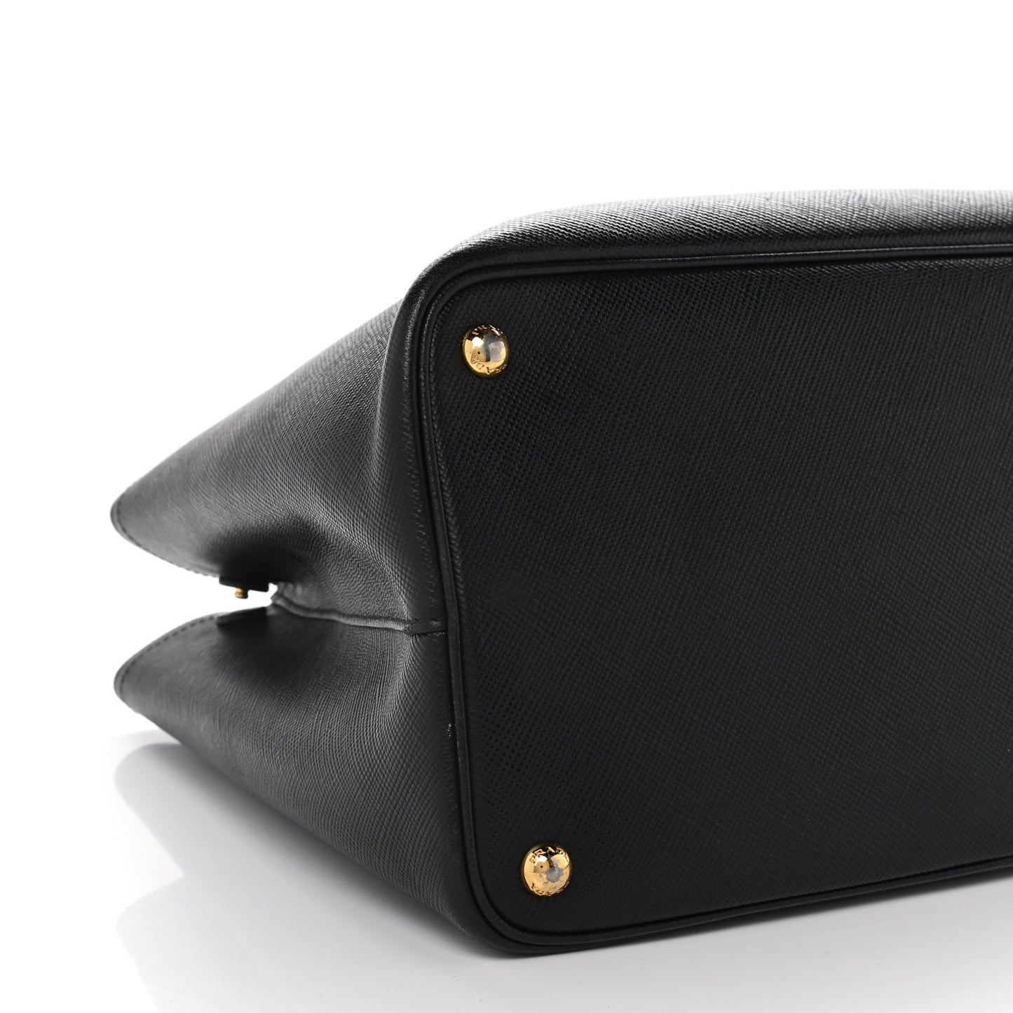Saffiano Cuir Medium Double Bag Black Mughetto
