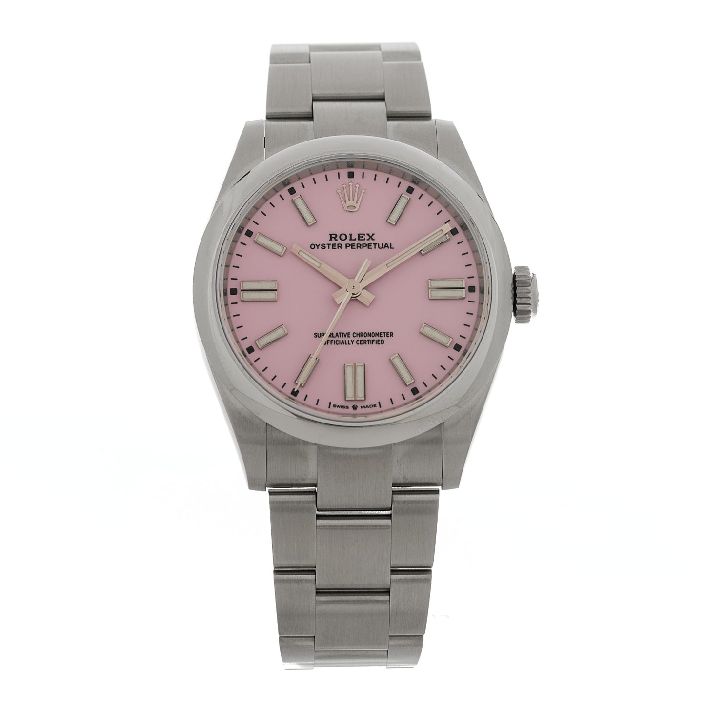 Stainless Steel 41mm Oyster Perpetual Watch Candy Pink 134300