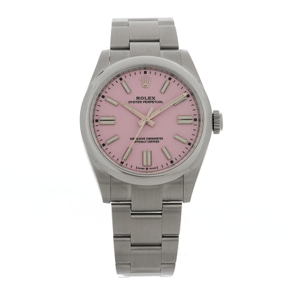 Rolex Stainless Steel 41mm Oyster Perpetual Watch Candy Pink 134300 1 of 5