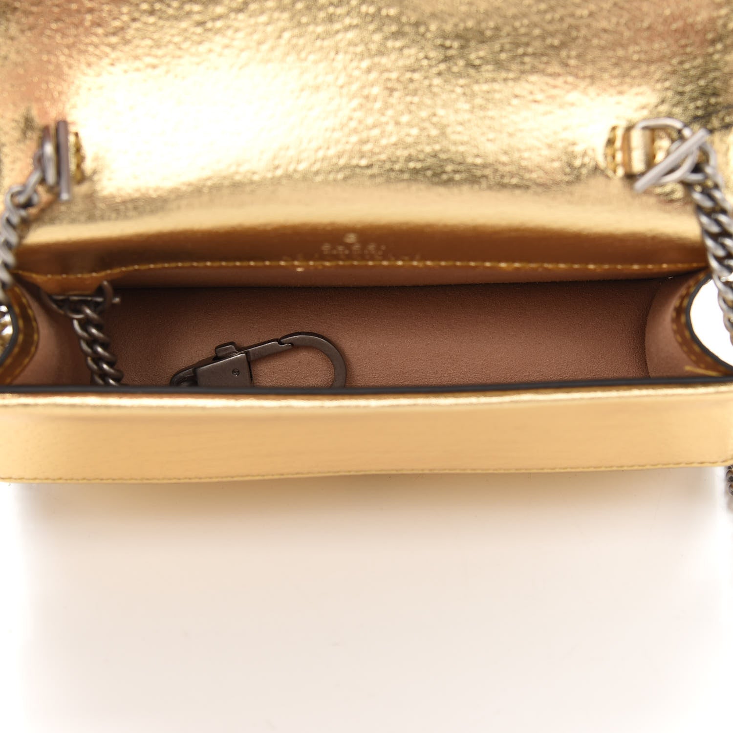 Gucci Metallic Calfskin Super Mini Dionysus Shoulder Bag Gold 5 of 8