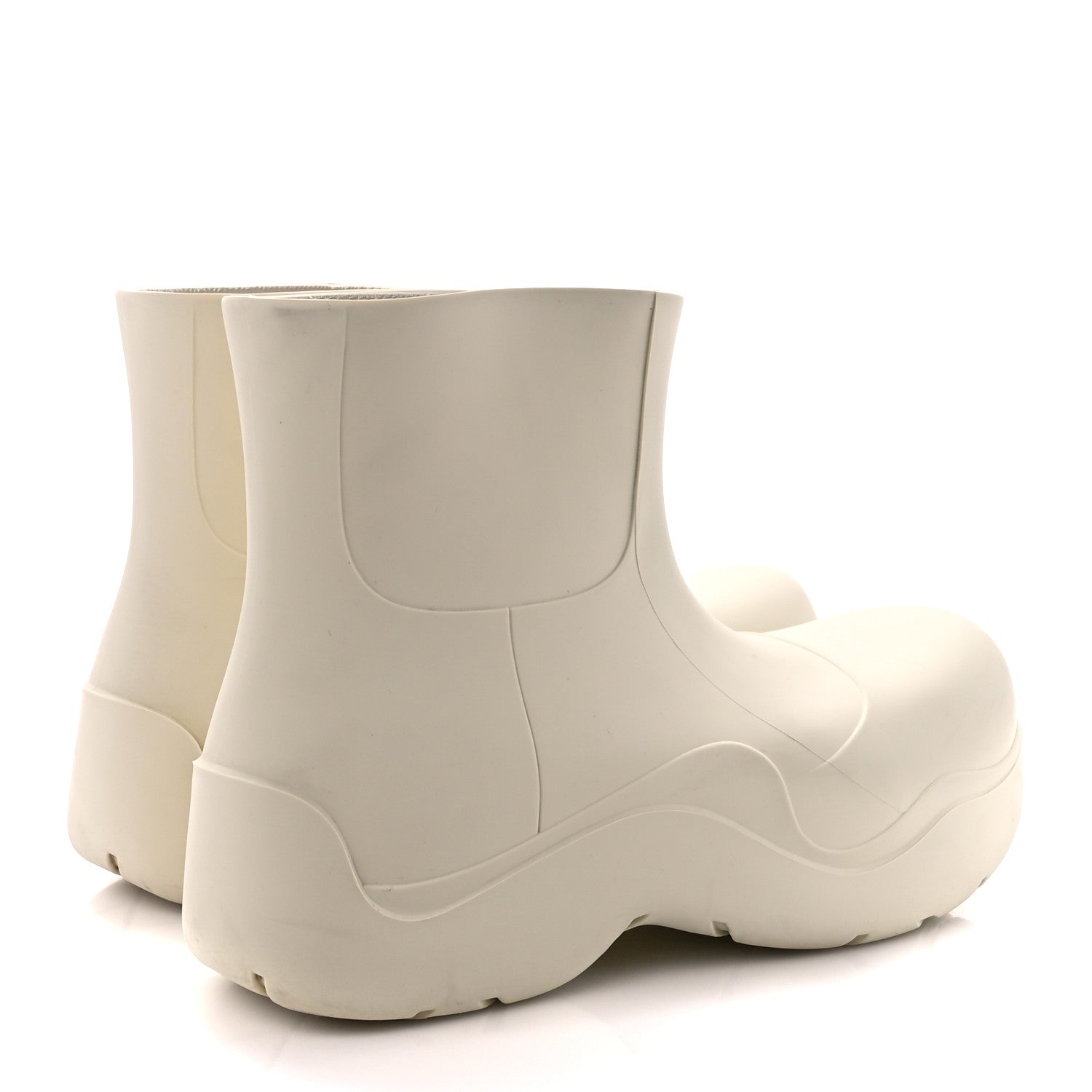 Bottega Veneta Rubber Puddle Ankle Boots 40 White 4 of 8