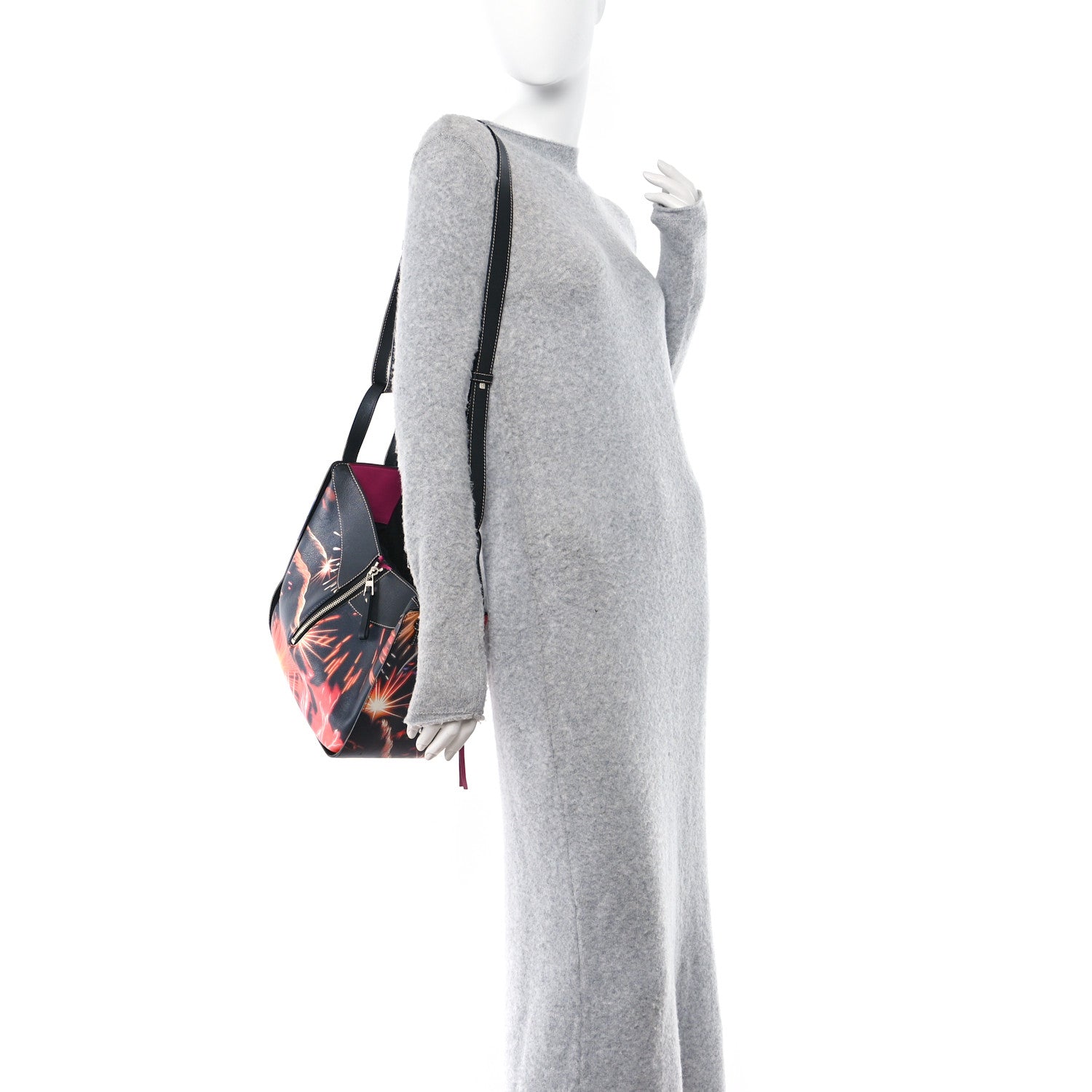 Loewe Calfskin Small Lunar New Year 2018 Hammock Shoulder Bag Black Multicolor 2 of 13