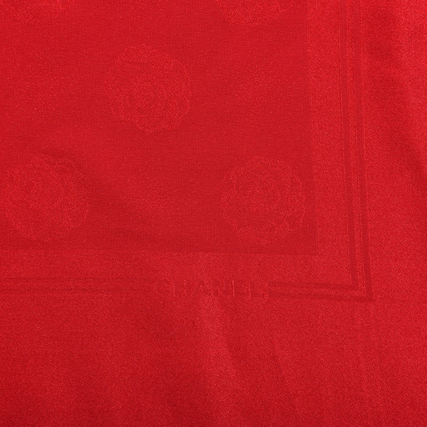 Silk Roses Square Scarf Red