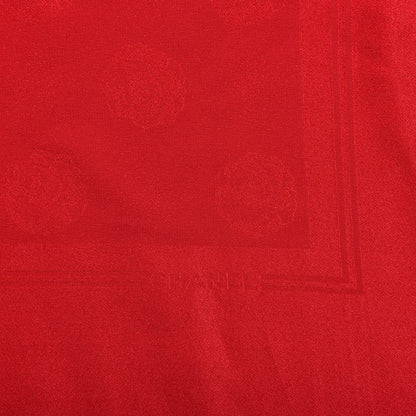 Chanel Silk Roses Square Scarf Red 2 of 3