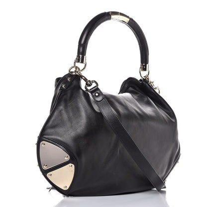 Gucci Calfskin Large Indy Top Handle Hobo Black 3 of 7