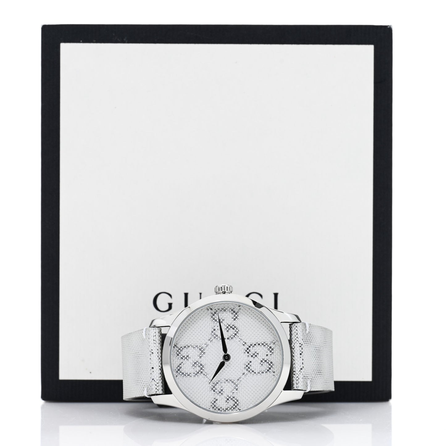 Stainless Steel Calfskin 38mm G-Timeless GG Hologram Quartz Watch