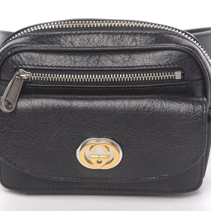 Gucci Fluffy Calfskin Mini Morpheus Belt Bag 70 28 Black 14 of 23