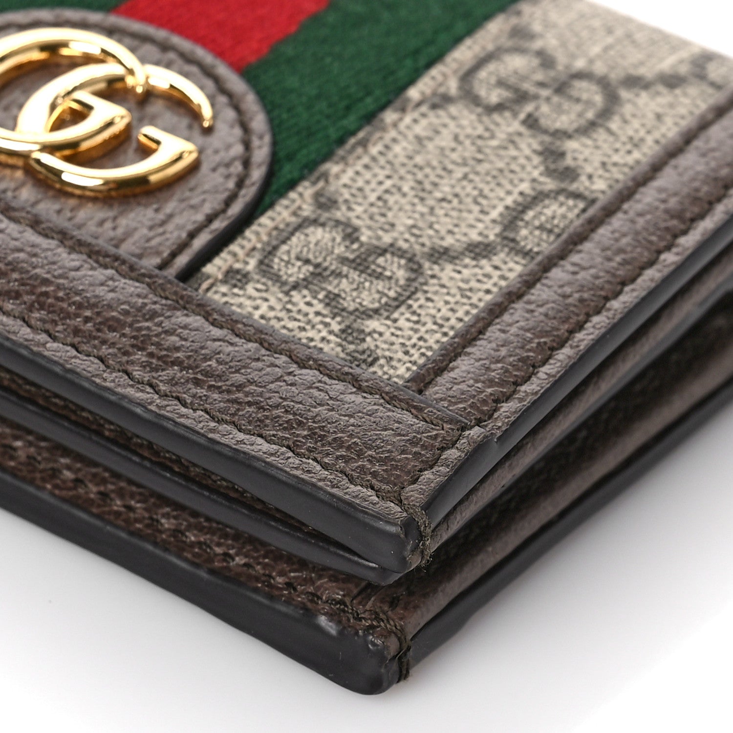 Gucci GG Supreme Monogram Web Ophidia Card Case Beige New Acero 8 of 8