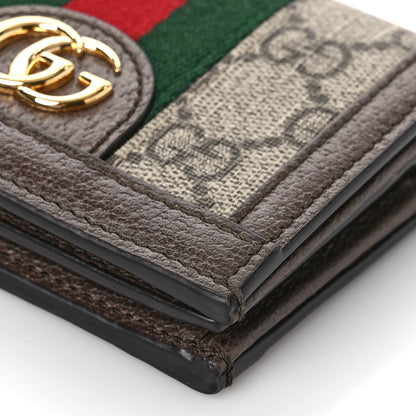 Gucci GG Supreme Monogram Web Ophidia Card Case Beige New Acero 8 of 8