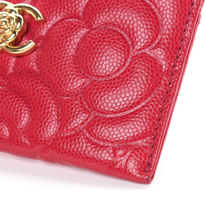 Chanel Caviar Camellia Embossed Card Holder Fuchsia 10 of 11