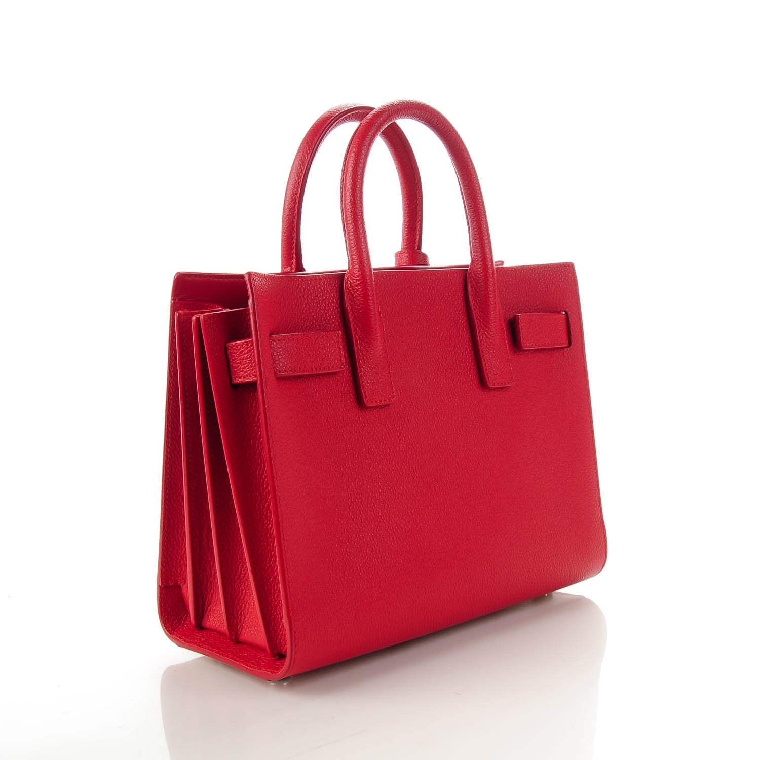 Saint Laurent Grained Calfskin Nano Sac De Jour Lipstick Red 3 of 6