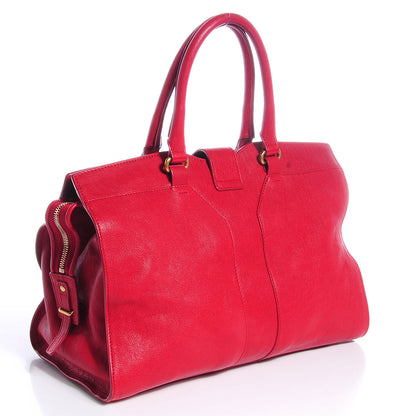 Saint Laurent Sheepskin Medium Cabas ChYc Red 3 of 9