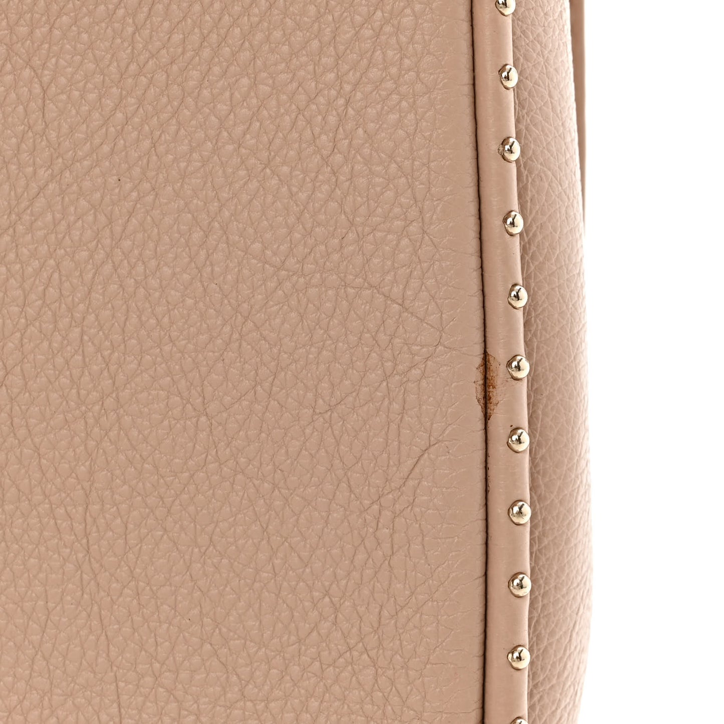 Caviar Quilted Large Studded Flap Beige