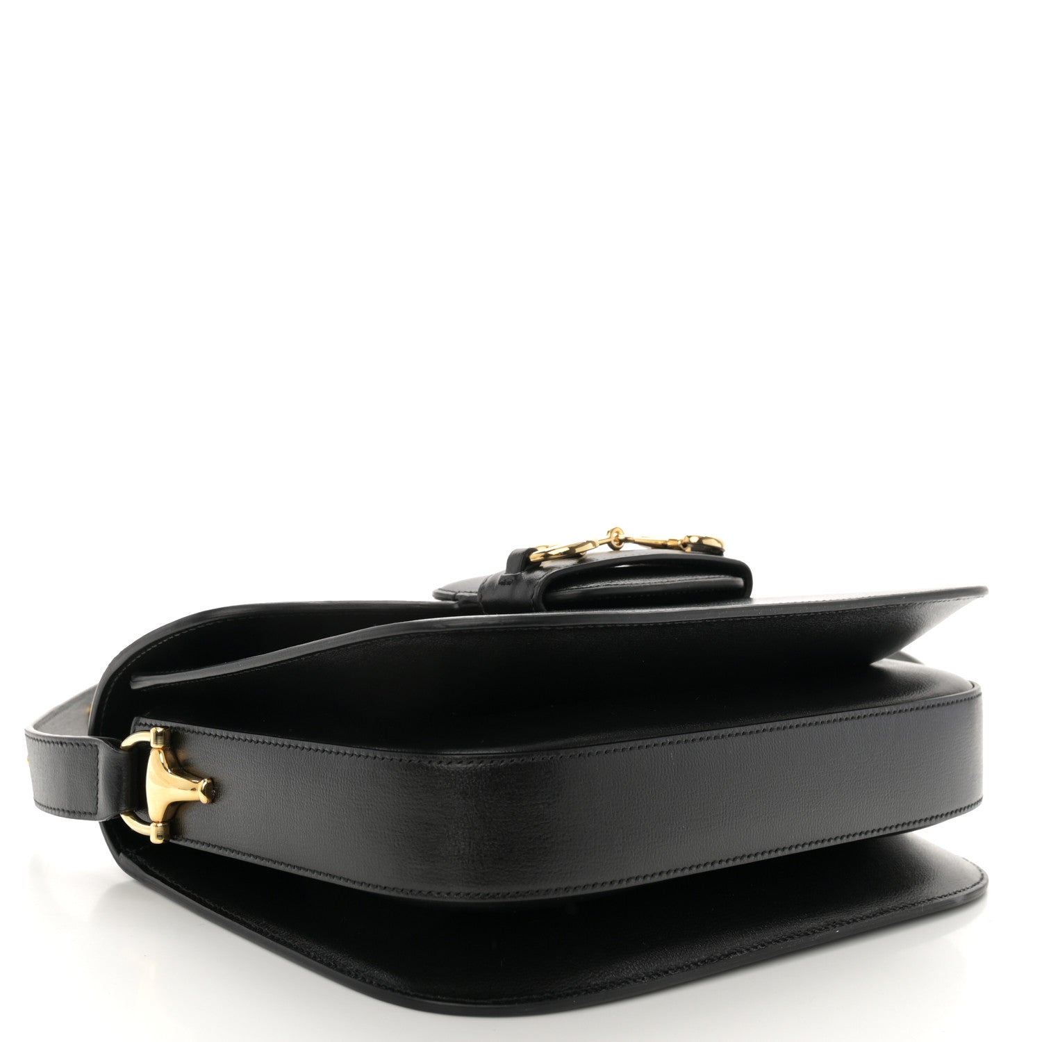 Gucci Azalea Calfskin Horsebit 1955 Shoulder Bag Black 4 of 12