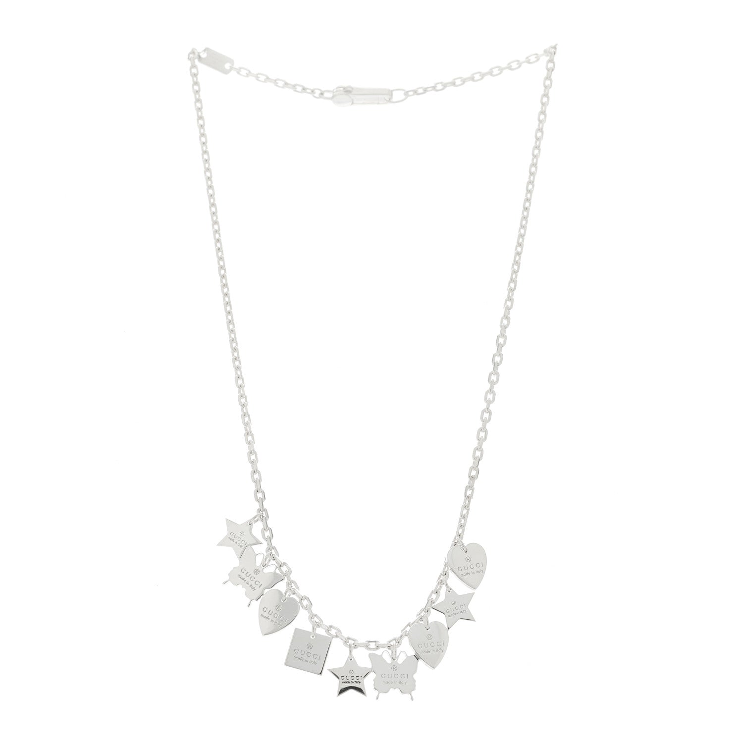 Gucci Sterling Silver Trademark Charm Necklace 3 of 5