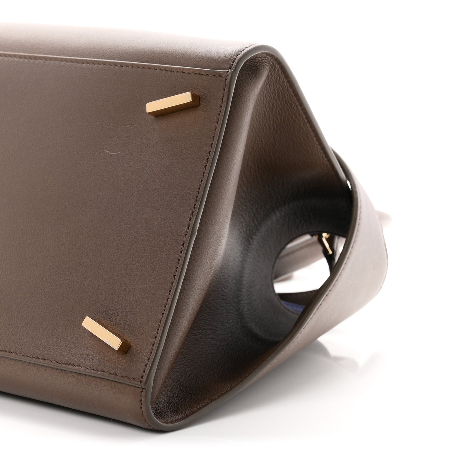 Calfskin Medium Hug Bag Clay Lapis