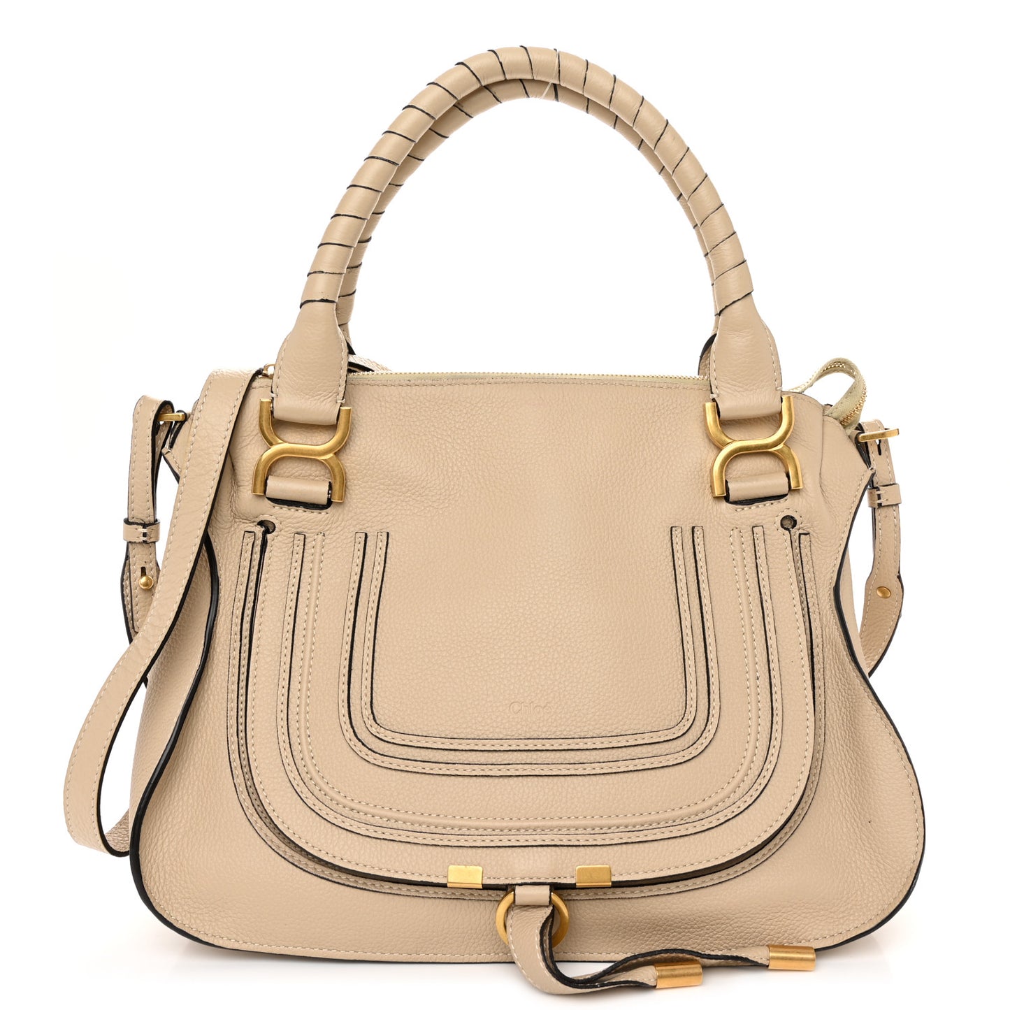 Calfskin Medium Marcie Satchel Blush Nude