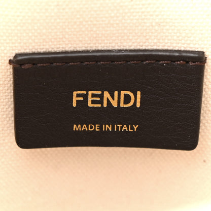 Fendi Canvas Vitello Grace F is Fendi FF Multicolor Embroidered Mini Mon Tresor Bucket Bag Grezzo Multicolor Latte 6 of 13