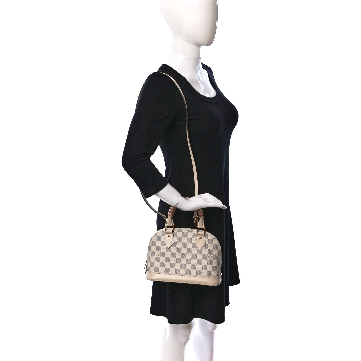 Louis Vuitton Damier Azur Braided Alma BB 2 of 8